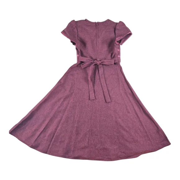 Elegant Kids Dress in Rich Purple Sz 8 - Picture 2 of 4